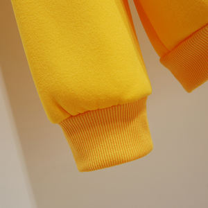 Sudadera con capucha de manga larga para mujer de calidad superior, tejido transpirable, logotipo personalizado, cuello amarillo con capucha, sudadera frontal de invierno - Product Image 6