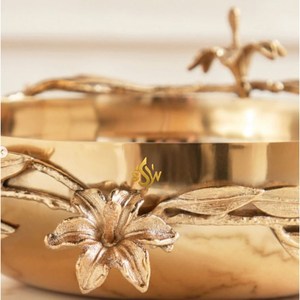 ชามช็อคโกแลตโลหะสำเร็จรูปสีทองดีไซน์สวยงานแฮนด์เมดชามใส่ลูกอม - Product Image 2