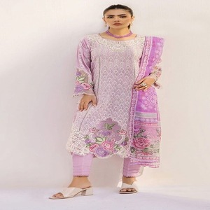 Moda alta demanda atractiva Ropa Étnica algodón con Chikankari bordado Salwar traje - Product Image 1