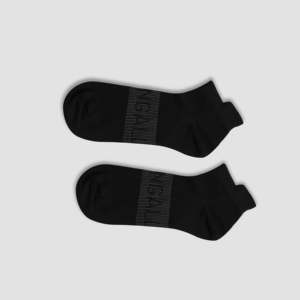 Chaussettes de sport personnalisables avec logo, broderie noire, jacquard, compression, anti-transpiration, respirantes, en fibre de bambou imprimée - Product Image 3