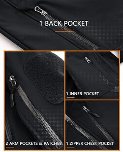 Chaqueta especial de carcasa blanda para hombre, chaqueta de lana con capucha desmontable resistente al agua para senderismo - Product Image 6