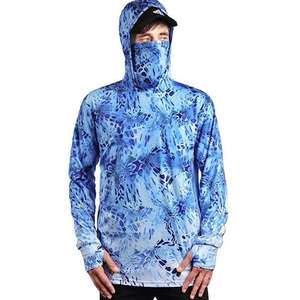 Chemises de pêche en plein air respirantes anti-uv de haute qualité sweat à capuche imprimé logo de couleur personnalisé unisexe - Product Image 1