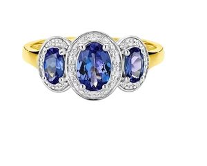 Bague femme pierre précieuse tanzanite naturelle décembre pierre de naissance bague de promesse anniversaire bijoux faits à la main bague en argent Sterling 925 - Product Image 3