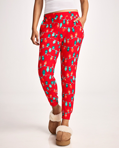 Pantalones Deportivos de Dormir para Mujer, Hechos a Medida con Logotipo de Marca Personalizado, Teñidos con Hilo, Multicolores, Mezcla de Algodón/Poliéster, Tejido Suave, Puños Acanalados - Product Image 4