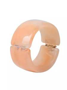 Elegante Brazalete de Resina, Regalo de Moda, Conjunto de Brazaletes Redondos, Brazalete de Mujer con Corte de Corazón, Joyería Hecha a Mano para Regalo - Product Image 4