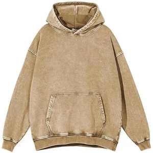 Sweat à capuche pour homme en coton épais Logo personnalisé Sweat-shirt urbain avec impression numérique multicolore à manches longues surdimensionnée - Product Image 2