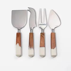 Unique Design Thick & Flat Handle of Silver Cheese Set Cheese Slicer <b>Blade</b> Mini Chopping Set for Kitchen Use - Product Image 5