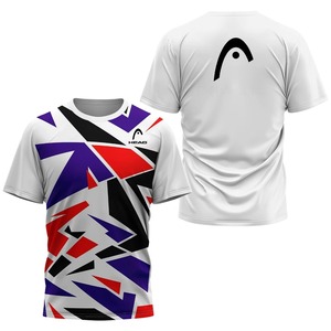 2024 New Men's Sport T-shirt Summer Leisure Short Sleeve Head Badminton <b>Table</b> <b>Tennis</b> Training Breathable Quick Drying O-Neck Top - Product Image 4