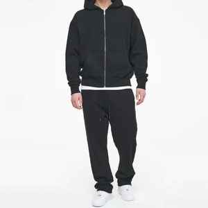 Sweat à capuche premium surdimensionné pour unisexe haute qualité poids lourd personnalisé à capuche sans cordon épais teint uni pour la saison d'automne - Product Image 6