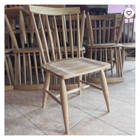 Chaise de salle à manger en teck massif non fini, design moderne, pour usage intérieur, mobilier commercial pour restaurants et cafés - Offre Spéciale