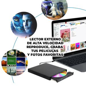 Lector CD Y DVD Slim <b>USB</b> Para Laptop Pc Burner Y <b>Player</b> Con Funcin De Lectura Y Escritura Apto Para Desktop Y DVD RW CD-R - Product Image 6
