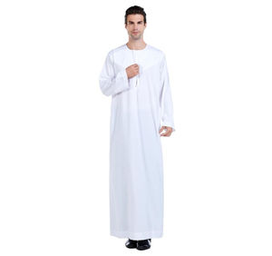 Nuevo diseño Simple musulmán Oriente Medio hombres Thobe islámico Thobe en color blanco y personalizado con bolsillos laterales hombres Thobe / Thawb - Product Image 2