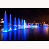 2026 Neues Design Große Tanzende Wasserfontänen-Show mit Edelstahl-Lichtdüsenpumpe und Kabel
