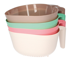 Scolapasta ovale in plastica con manico, colori assortiti (GSC 4001714) - Product Image 4