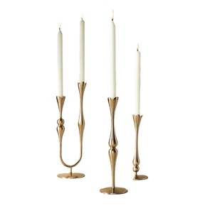 Bougeoir en laiton de style européen avec bordure croisée en verre pour la décoration de la maison, de mariage, de noël ou de salon - Product Image 2