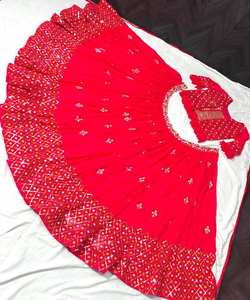 Precioso Lehenga Choli Dupatta Kothi de Seda Georgette con Bordado de Lentejuelas, Ropa de Boda, Diseño Moderno, Prenda Étnica al por Mayor - Product Image 2