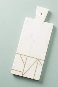 Conception personnalisée de planche à découper en marbre blanc et en bois avec poignée pour la décoration de cuisine, les restaurants et les hôtels utilisent une planche à découper - Product Image 6