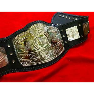 Ceinture de championnat de lutte poids lourd NWA États-Unis, plaque métallique, véritable cuir de vachette, design précis, cuir pur - Product Image 4
