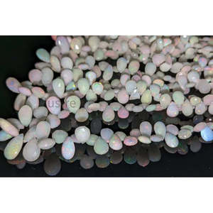 Perles d'Opale Naturelle Éthiopienne Welo Fire de Qualité AAA+, Facettées, Formes Goutte d'Eau, Trillion, Poire, Peridot Rouge, Rondelle, Amétrine - Product Image 1