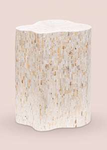 Table d'appoint MOP en nacre, meubles artisanaux, design élégant en mosaïque de coquillages, table d'appoint tendance pour la décoration moderne de la maison - Product Image 2