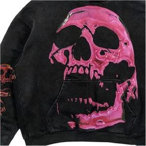 Sweat à capuche zippé en coton 100% à coupe régulière, avec logo personnalisé OEM, broderie usée, patchs, impression sérigraphique, effet usé - Product Image 2