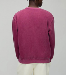 Nouvelle arrivée 2025 100% coton lavage à l'acide homme sweat personnalisé 3D bouffée imprimé logo lourd goutte épaule hommes sweat - Product Image 2