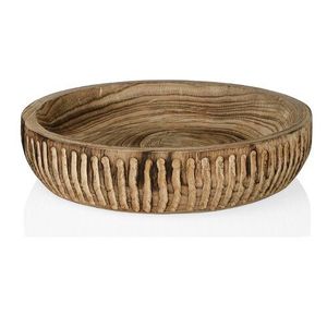 Handcrafted <b>Mango</b> <b>Wood</b> Decorative <b>Bowl</b> with White Carved Design for Stylish Dining and Elegant Home Decor Friendly Serving Dish - Product Image 5