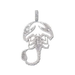 Colgante tachonado de diamante de moissanita con diseño de escorpión único en joyería de Hip Hop de plata 925 para raperos - Product Image 2