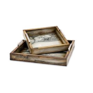 Hôtel, restaurants, traiteurs, accessoires de cuisine, vaisselle, service de table, ensemble de deux plateaux en bois - Product Image 6