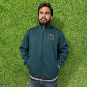 Veste bomber pour homme en toile denim tendance, respirante, coupe-vent, logo personnalisé, col montant, automne, fabrication au Pakistan - Product Image 1