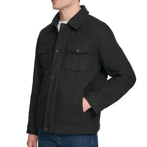 Veste en toile classique décontractée pour homme, avec fermeture éclair sur le devant, écologique, respirante, construction durable, coupe décontractée, idéale pour le travail et la ville - Product Image 2