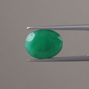 Émeraude naturelle certifiée par un tiers, vente en gros, pierre brute, 5,89 carats, taille ovale, 13x10 mm, vert premium, cirage/encollage, 100% naturelle - Product Image 3