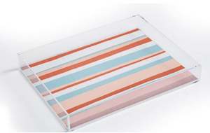 Bandeja de acrílico transparente con forma personalizada, diseño moderno, perfecta para servir alimentos con elegancia y como vajilla multiusos. - Product Image 2