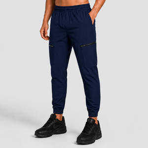 Stride Harbor <b>Joggers</b> Navy Regular Fit 100% Cotton Corduroy Customizable Logo Colored Wash Lightweight <b>Slim</b> XL Trousers for Men - Product Image 1