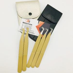 แหนบต่อขนตาสแตนเลสเคลือบสีแบบมืออาชีพที่ผ่านการทดสอบด้วยมือปลายแหลมเป็นมิตรกับสิ่งแวดล้อม - Product Image 3