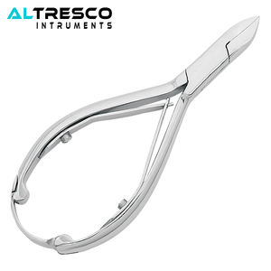 Ensemble de manucure et pédicure en acier inoxydable avec lames concaves et pinces à ongles à simple ressort imprimé/poignée simple - Product Image 5