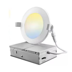 Panel de luz inteligente empotrable LED CCT 18W serie 5 blanco con diseño moderno ajustable para luces empotradas de taller u oficina - Product Image 1