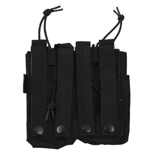 Double Duo Mag Pouch - Pochette utilitaire noire avec fixation MOLLE, pochette frontale MOLLE, pochette d'attache MOLLE, camouflage personnalisé - Product Image 2