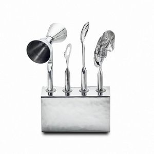 Elegante Juego de Herramientas de Barra de Metal, Accesorios Decorativos para Cócteles que Mejoran la Presentación del Bar en el Hogar con un Atractivo Moderno y Elegante - Product Image 4