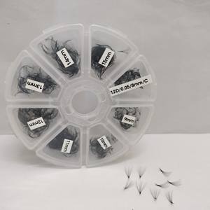 Nhu Y Eyelash NY12D Ventilador de volumen hecho a mano Extensiones de pestañas 12D B C CC D L M Curl Mix Longitud Sintético VN Lash Tray para la belleza - Product Image 6