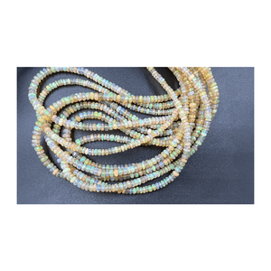 Perles de pierres précieuses opale éthiopienne de qualité supérieure, facettées sur mesure, forme ronde, pour la fabrication de bijoux, brin de 17 pouces, poids de 42 carats, tiers - Product Image 5