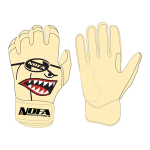NOFA Industries Gray Batting Gloves Ambidextrous <b>Hook</b> And Loop Closure Training Glove Unisex Adult Durable - Product Image 4
