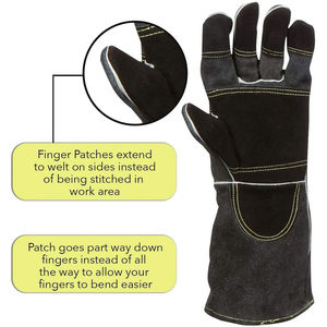 High Wear Resistance Sheepskin Leather Welding Gloves China Wholesale Anti-Cut Work Safety Gloves Yellow Garden Gloves - Product Image 2