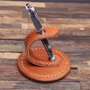 <b>Office</b> <b>Decor</b> Gift Handmade Multi-Purpose Leather Desk Organizer Pen Cup Pencil Case Pen Holder for Home <b>Office</b> and Table - Product Image 1