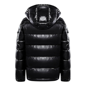 Men's Casual Winter Waterproof Hooded Puffer <b>Jacket</b> Warm Stand Collar Solid Zipper Windproof <b>Heated</b> Nylon OEM Service Front - Product Image 5