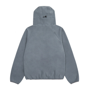 Oem personalizado al por mayor con cremallera ropa de calle con cremallera doble cremallera polar peso pesado Sudadera con capucha personalizada hombres sudaderas con capucha - Product Image 5