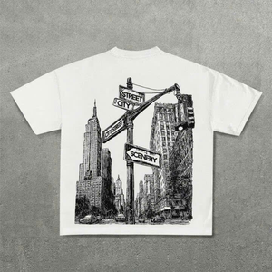 เสื้อยืดแฟชั่นพอดีตัวสำหรับผู้ชายพิมพ์ลายพัฟโลโก้ที่กำหนดเองระบายอากาศผ้าฝ้าย OEM OEM พร้อมสวมใส่สตรีทแวร์ที่ใช้งานอยู่ - Product Image 2