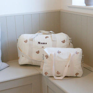 Lujo grande personalizado viaje mamá pañal hombro almacenamiento mamá pañal organizador algodón acolchado bebé <span class=keywords><strong>Hospital</strong></span> <span class=keywords><strong>bolsa</strong></span> - Product Image 3