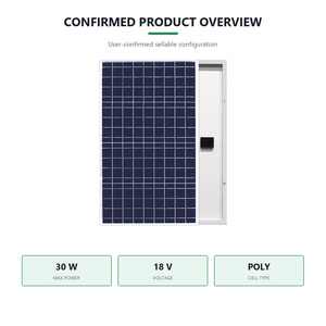 Panel Solar Policristalino de Vidrio de 30W 18V - Product Image 1