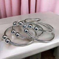 Brazalete Bohemio Hecho a Mano en Plata de Ley 925 con Diseño Martillado Apilable para Mujer, Alta Calidad, Certificado IGI, Regalo de Aniversario de Bodas